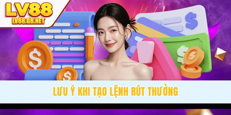 Lưu ý khi tạo lệnh rút thưởng
